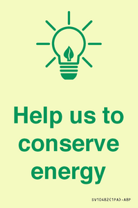 Help us to conserve energy 
